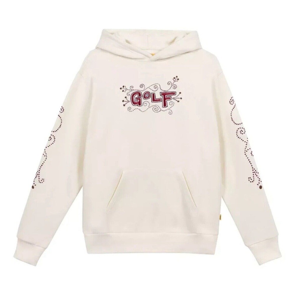 GOLF WANG Rigmarole Hoodie Cream White Red Embroidered Men’s Size Medium